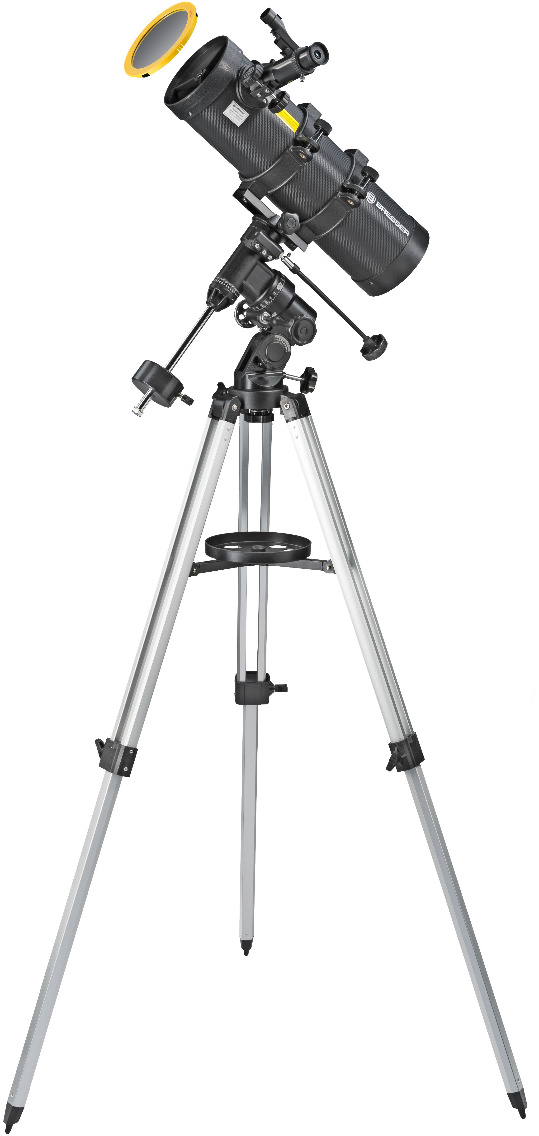 Conjunto de telescopio reflector BRESSER Spica Plus 130/1000 EQ con juego de accesorios