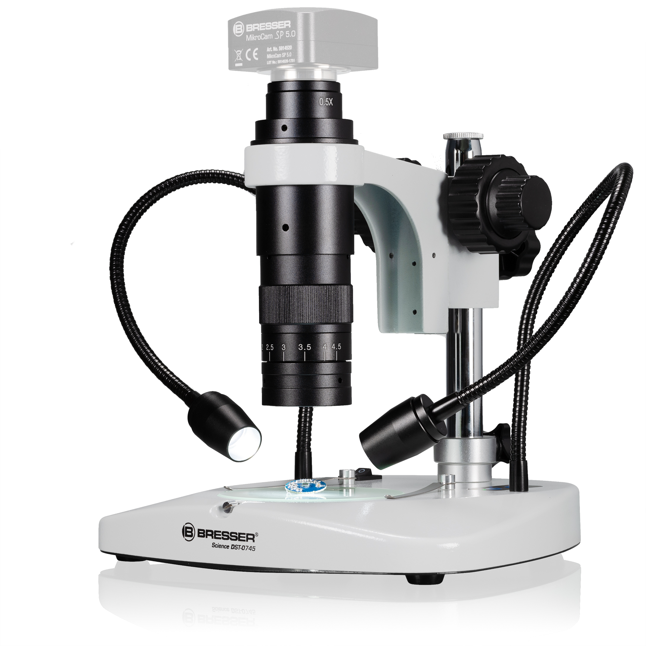 BRESSER DST-0745 Óptica zoom para microscopio digital e imágenes ultramacro