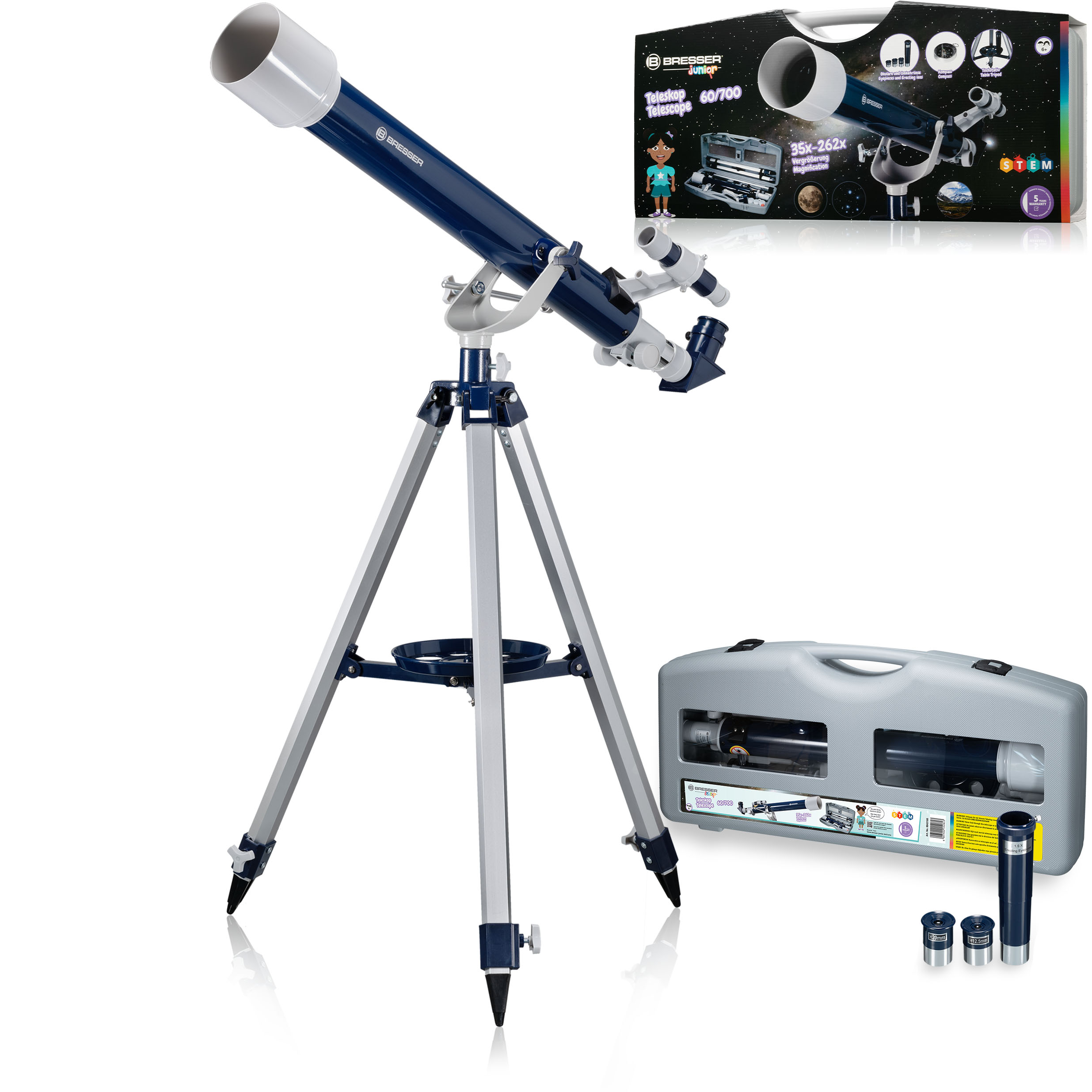 BRESSER JUNIOR 60/700 AZ1 Telescopio Refractor