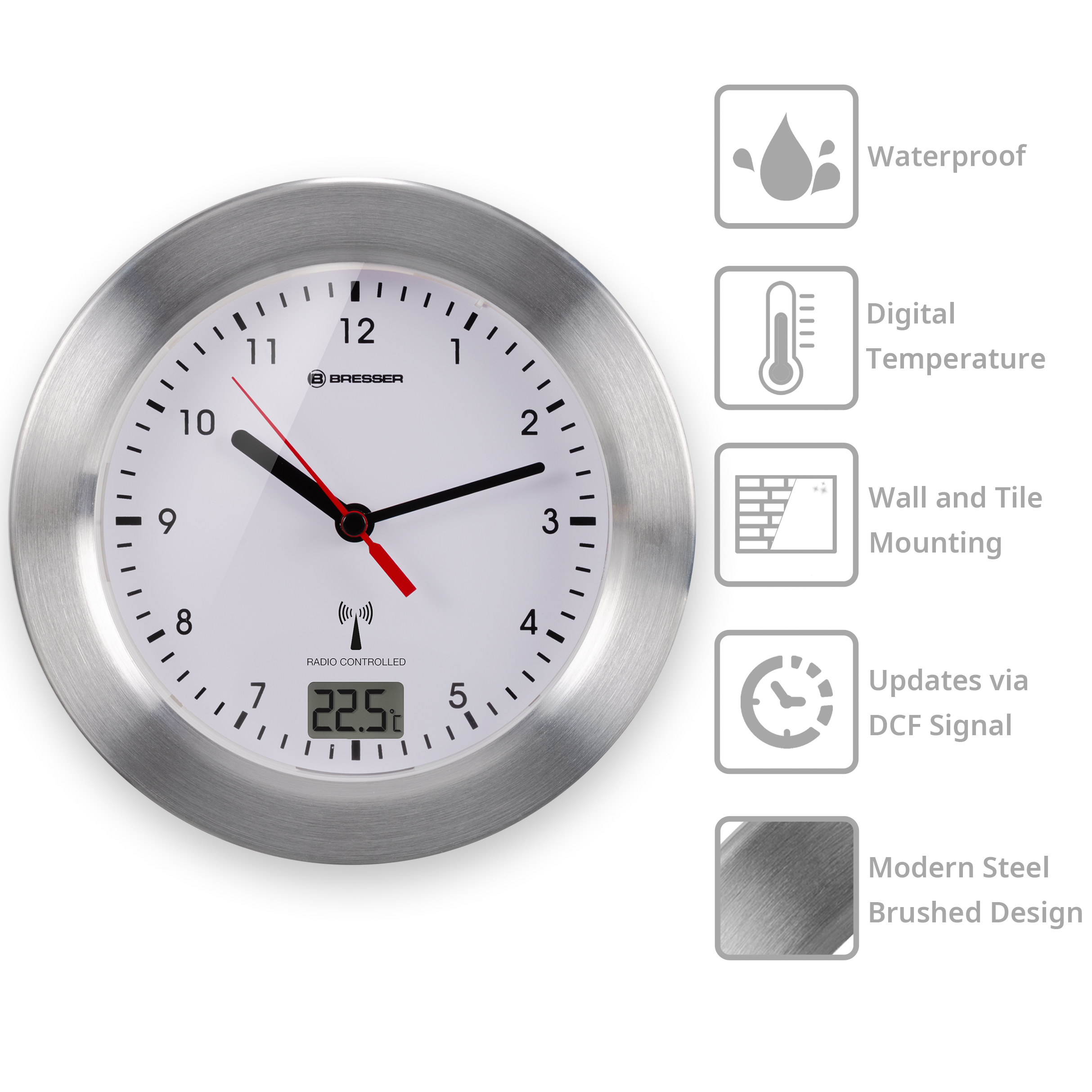 BRESSER MyTime Bath RC Reloj blanco