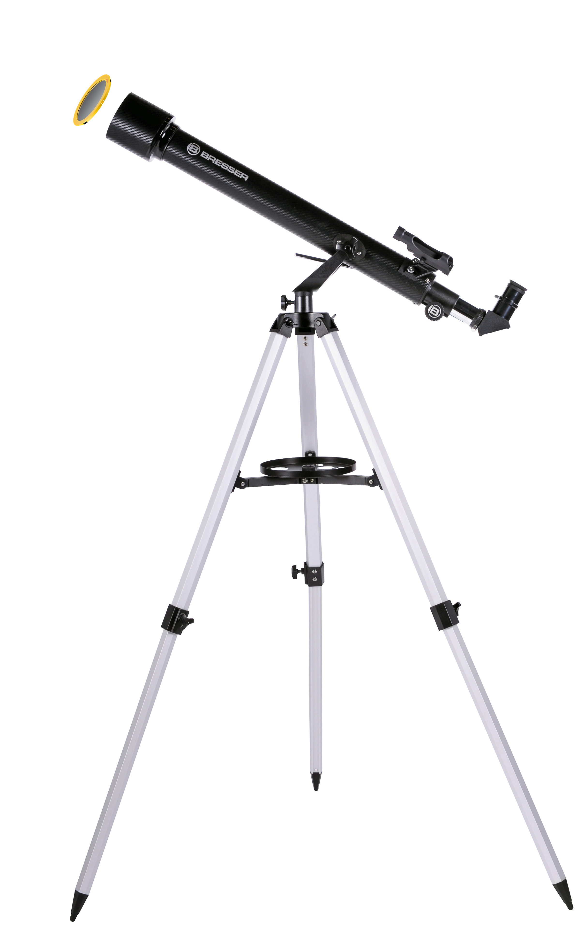 BRESSER Arcturus 60/700 AZ - Telescopio refractor con Adaptador de Cámara de Smartphone