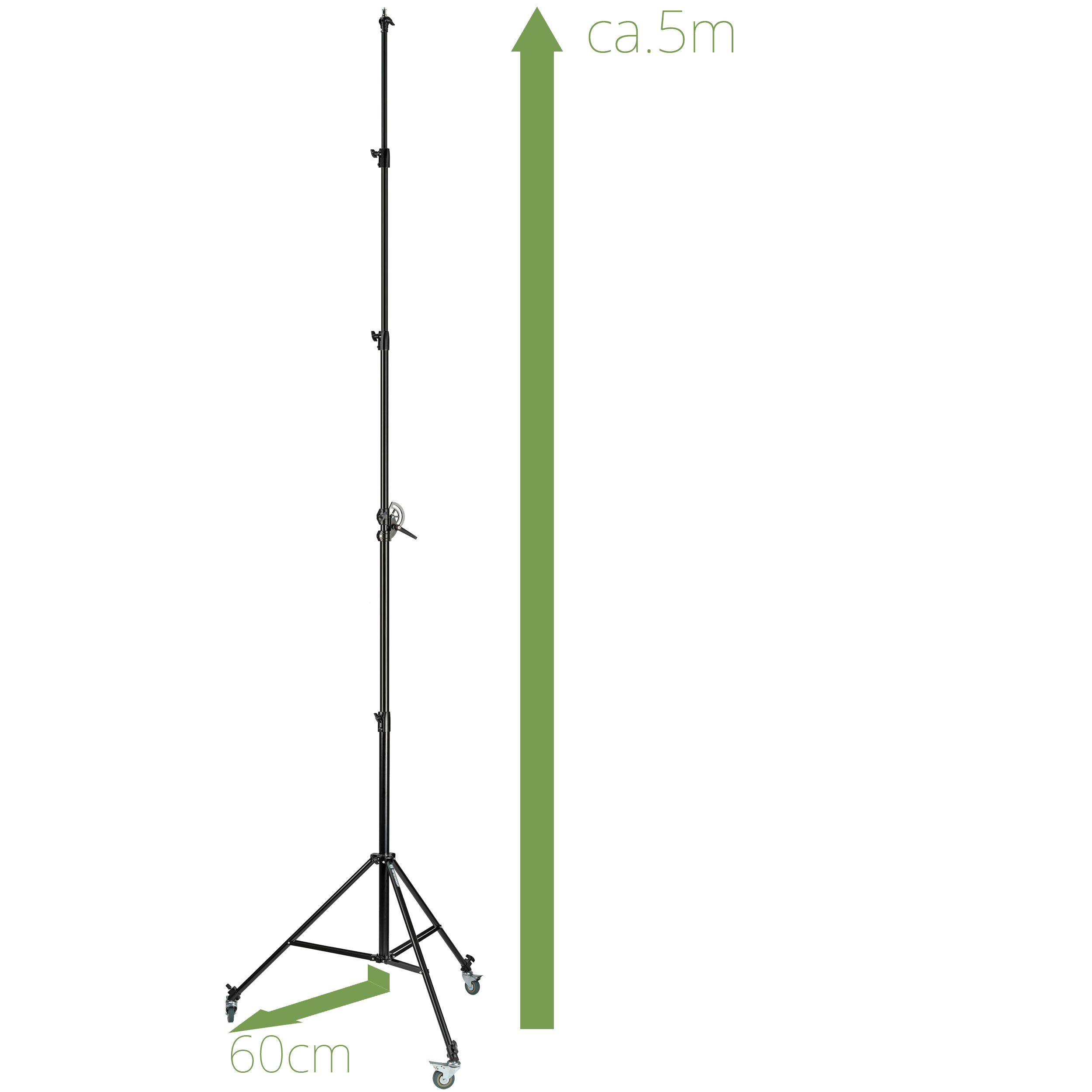 BRESSER BR-LB300 Pie de Luz con Brazo Articulado y Ruedas