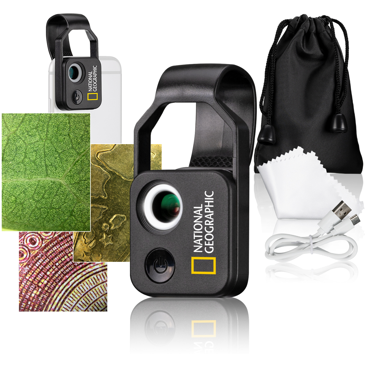 NATIONAL GEOGRAPHIC 200x Microscopio para smartphone con CPL