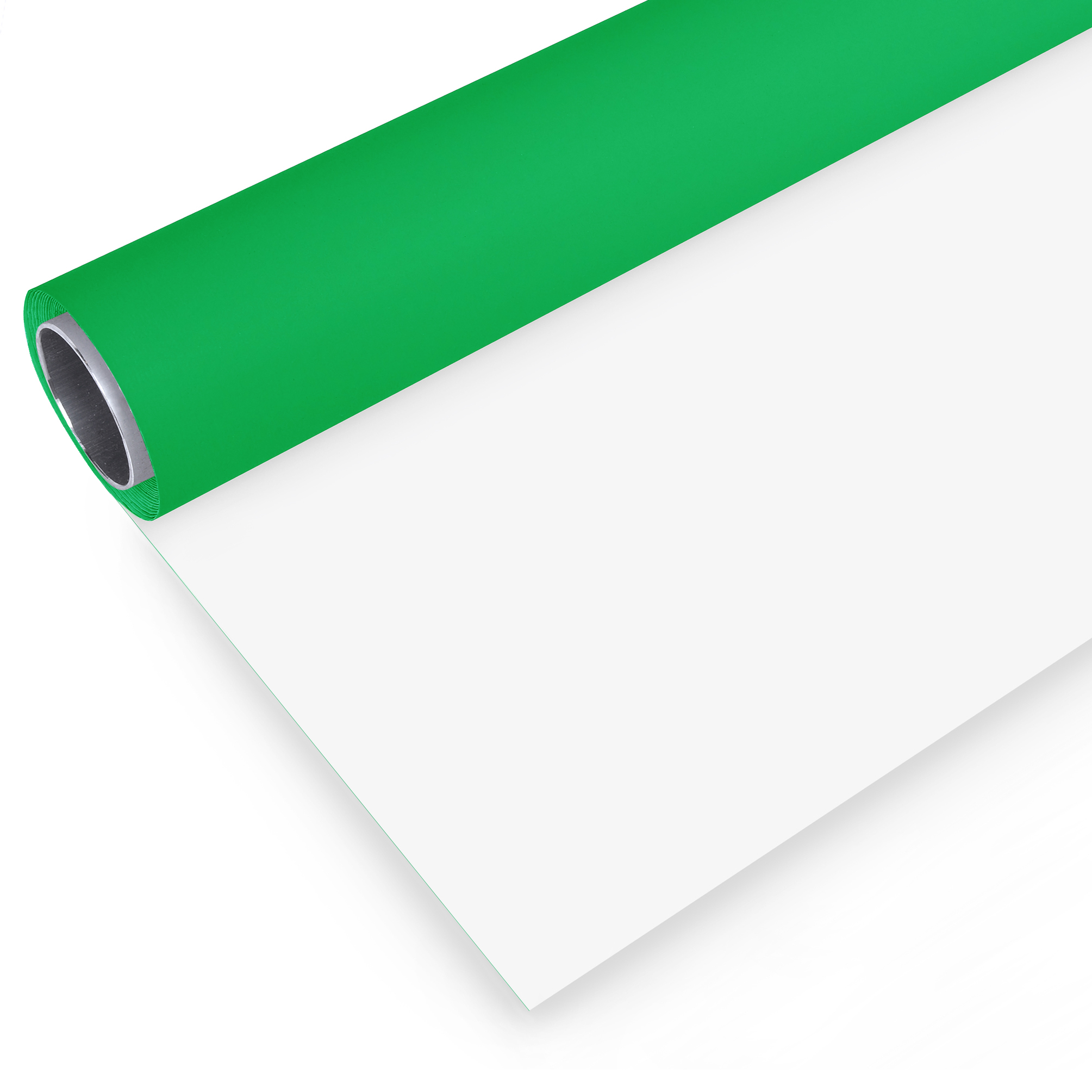 BRESSER Rollo de fondo de vinilo 2,00 x 6m Verde/Blanco