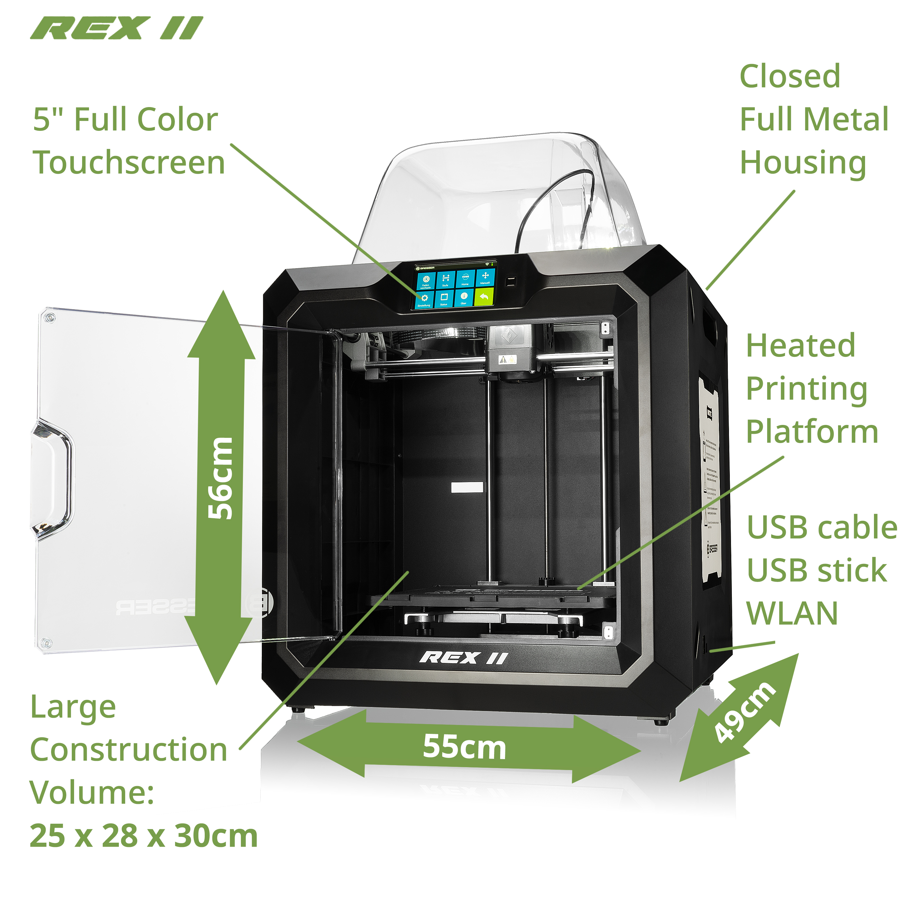 Impresora 3D BRESSER REX II WIFI