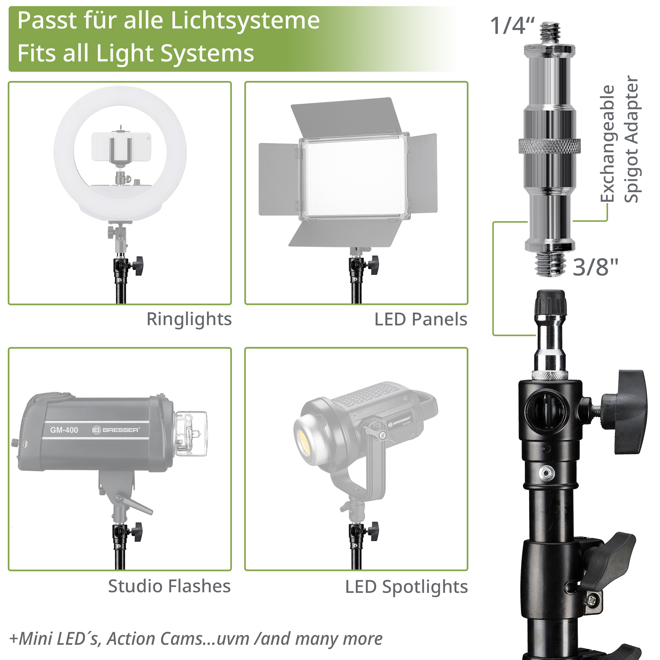 BRESSER BR-TP300R Soporte de luz 300cm