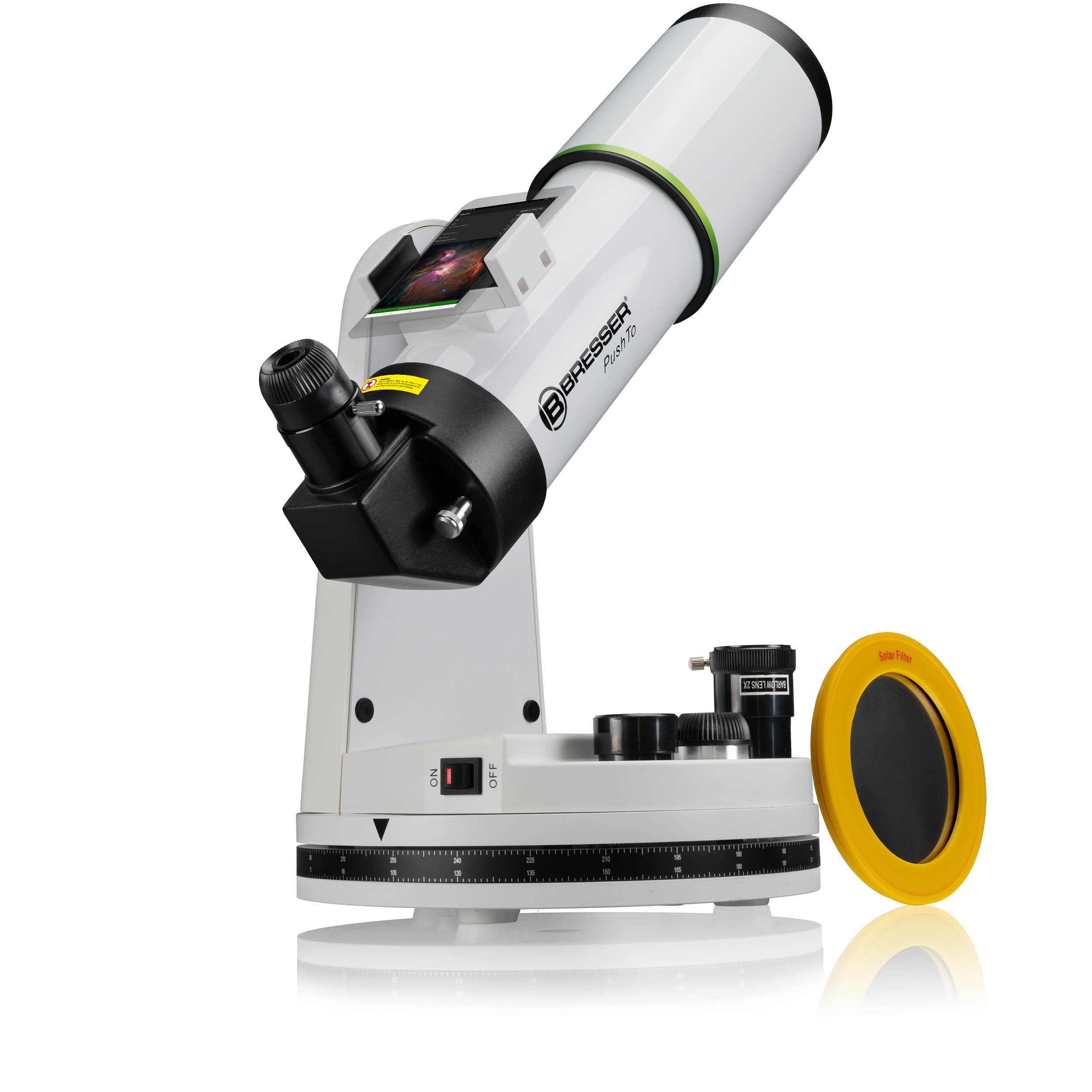 BRESSER PushTo AR-80/400 Smart-Telescopio con trípode