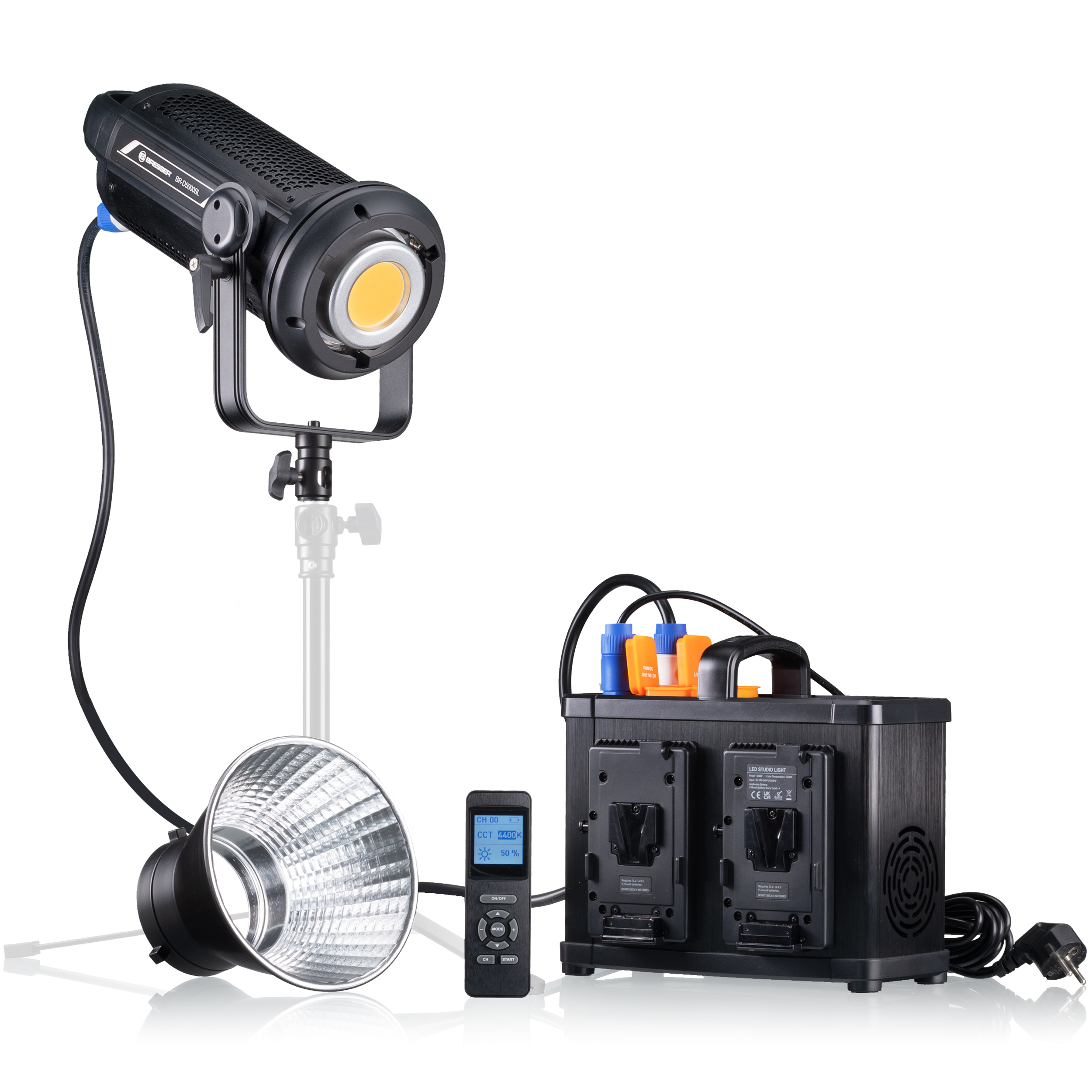 BRESSER BR-D5000SL Lámpara de Estudio LED COB de 500W con Mando a Distancia